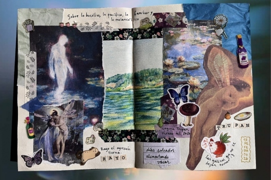 taller creando mi diario visual explorando la memoria con boceto y collage