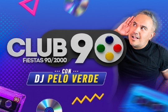 fiesta club 90 con dj pelo verde